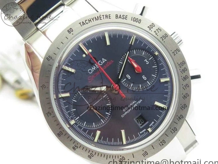 0210 Speedmaster ’57 Co-Axial OMF 1:1 Best Edition Blue Dial White Markers On SS Bracelet A Sustainable 8145